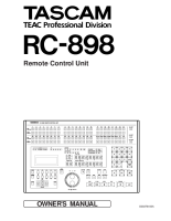Tascam RC-898 - Owners Manual